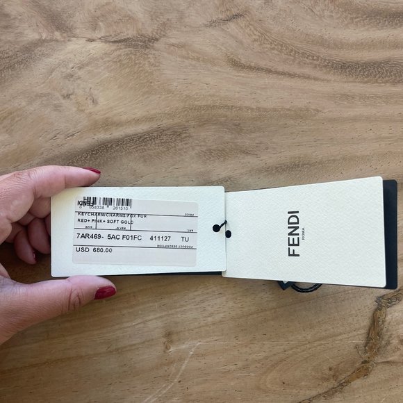 Fendi Pom Pom Multicolor Fur Charm - Picture 9 of 12